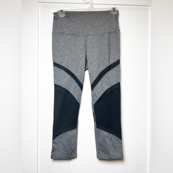 Z by Zella Gray Stretch Mesh Active Athletic Yoga Leggings Size Small - Picture 2 of 6